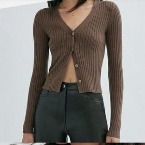 Wilfred Manila Cardigan Merino wool V-neck cardigan size Small